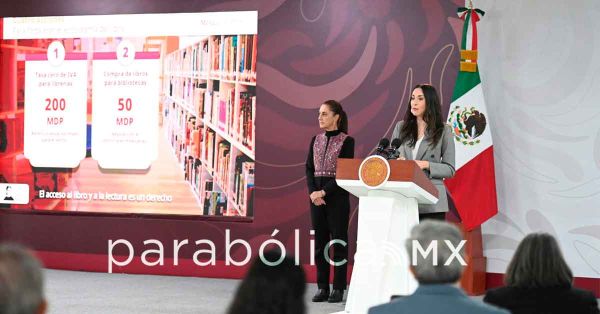 Avala Sheinbaum tasa cero en IVA para librer&iacute;as