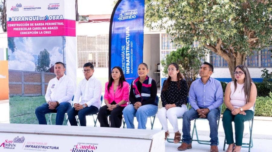 Inaugura Lupita Cuautle construcci&oacute;n de una barda en preescolar