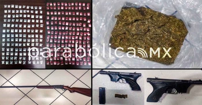 Caen cuatro narcomenudistas con coca&iacute;na y cristal en Tehuac&aacute;n