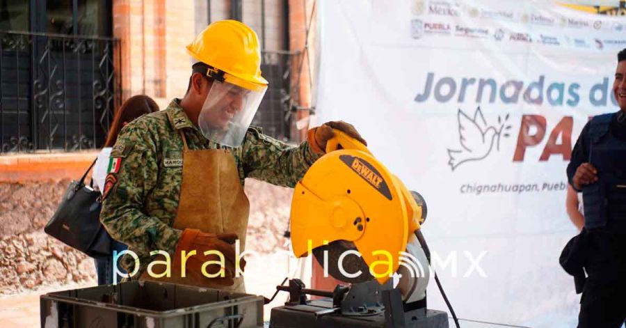 Ponen en marcha el programa de canje de armas en Zacatl&aacute;n y Chignahuapan.