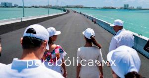 Supervisa Sheinbaum el puente Nichupt&eacute; en Quintana Roo