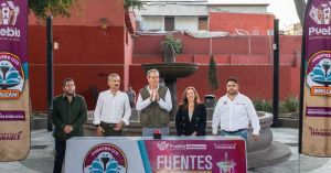 Inaugura Pepe Chedraui mantenimiento de fuente en Parque Gutierre de Cetina