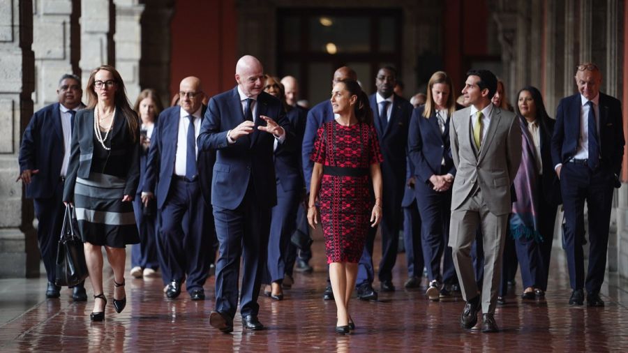 Recibe Sheinbaum a Infantino y confederaciones de FIFA