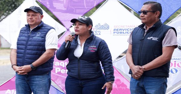 Mejora Lupita Cuautle imagen urbana en Delegaci&oacute;n Atlixc&aacute;yotl