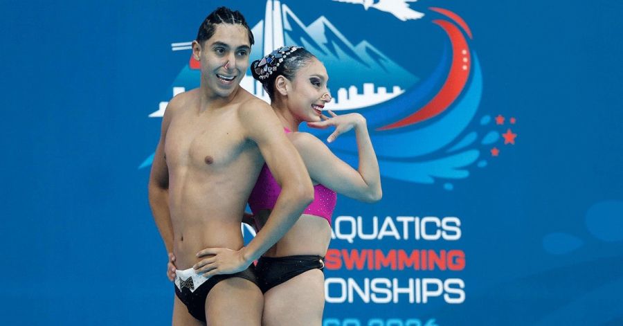 Se coronan Diego Villalobos y Nayeli Mondrag&oacute;n campeones del Dueto T&eacute;cnico Mixto Senior