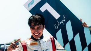 &iexcl;Llora paisano! Se quiebra Noel Le&oacute;n al ganar el GP de Hungr&iacute;a en F2