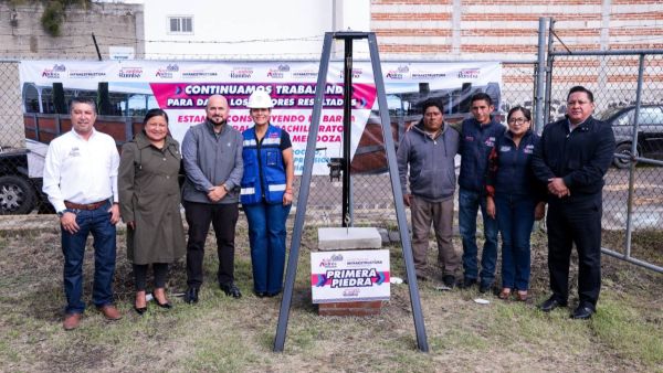 Inicia Lupita Cuautle construcci&oacute;n de barda en bachillerato