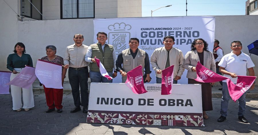Inicia Omar Mu&ntilde;oz reconstrucci&oacute;n de la calle Tlaxcala en  Cuautlancingo