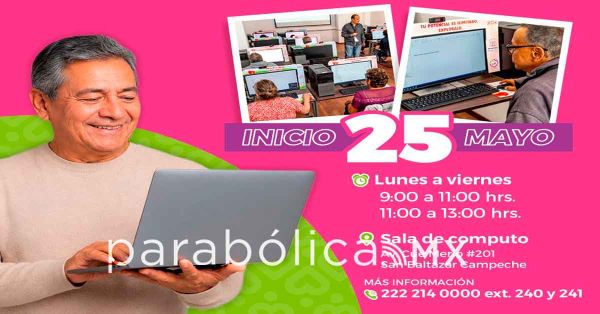 Anuncia DIF Puebla Capital nuevas fechas para Talleres de Computaci&oacute;n para adultos mayores
