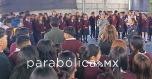 Lleva la Guardia Nacional jornadas de proximidad social a escuelas de Puebla