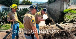 Entrega PC apoyos en Chignahuapan por la tromba y granizada