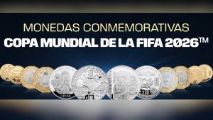 Emite Banxico monedas conmemorativas del Mundial 2026