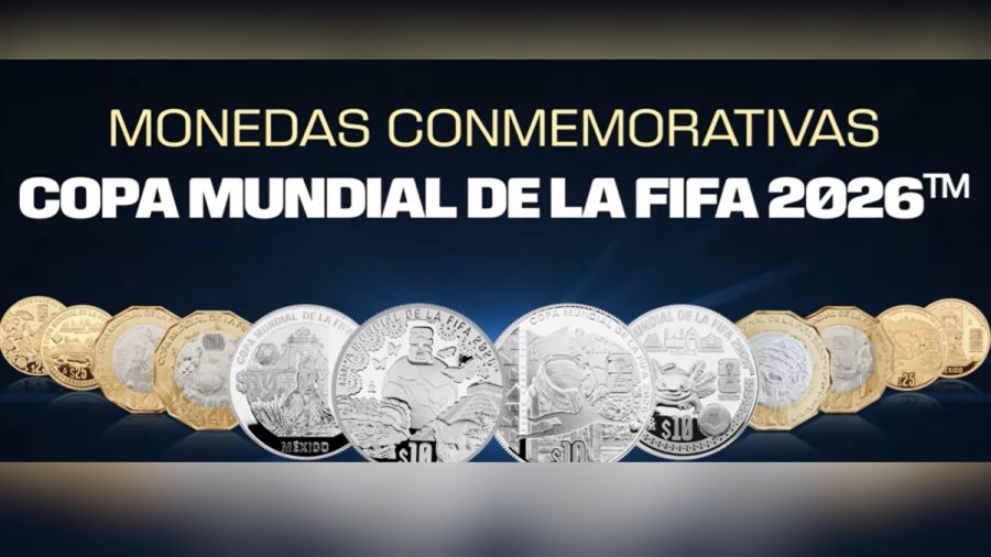 Emite Banxico monedas conmemorativas del Mundial 2026