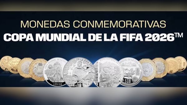 Emite Banxico monedas conmemorativas del Mundial 2026