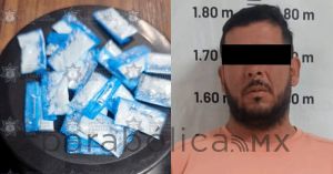 Asegura polic&iacute;a de Cuautlancingo a presunto narcomenudista