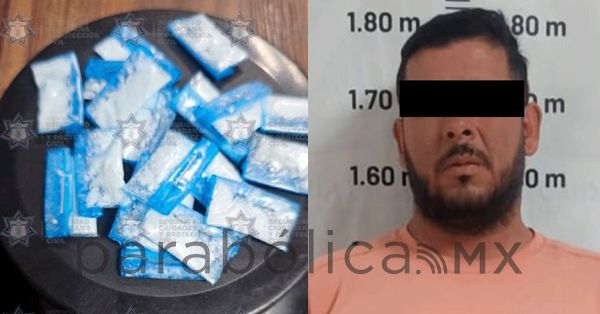 Asegura polic&iacute;a de Cuautlancingo a presunto narcomenudista