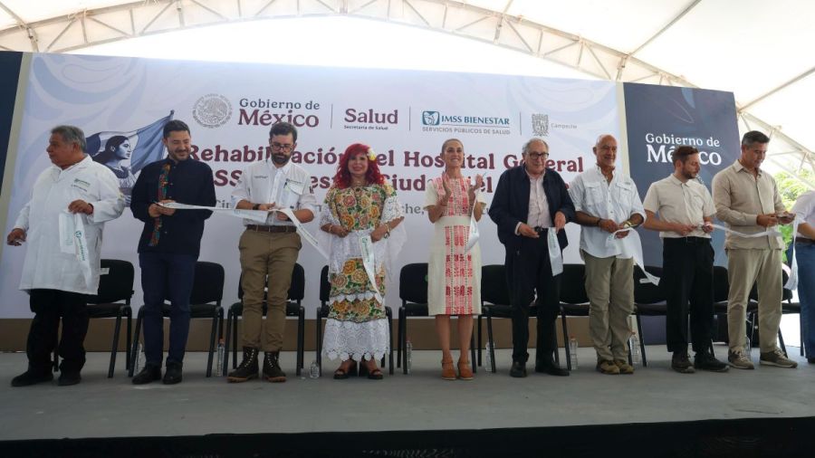 Entregan rehabilitaci&oacute;n de Hospital del IMSS Bienestar en Campeche