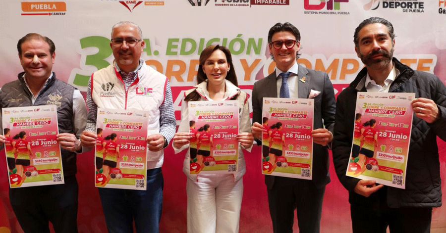 Presentan DIF Puebla Capital y Banco de Alimentos la Carrera &ldquo;Corre y Comparte: Hambre Cero 2026&rdquo;