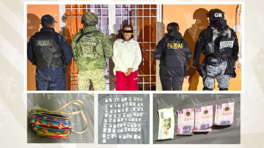 Durante cateo en Huauchinango, decomisan droga y atrapan a mujer