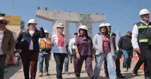 Supervisa Sheinbaum puente vehicular que conecta Tlaxcala y Puebla