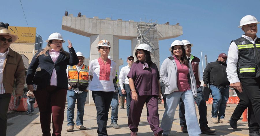 Supervisa Sheinbaum puente vehicular que conecta Tlaxcala y Puebla