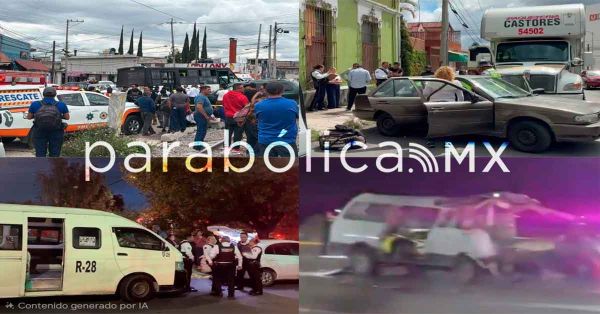 Suman un muerto y 40 heridos en accidentes viales en cuatro d&iacute;as