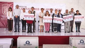 Entrega Omar Mu&ntilde;oz 845 calentadores solares a familias de Cuautlancingo
