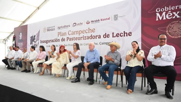 Inaugura Sheinbaum planta pasteurizadora de leche, en Campeche