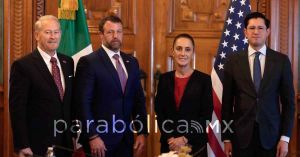 Recibe Sheinbaum al Secretario del Departamento de Seguridad Interior de Estados Unidos
