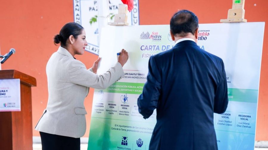 Firma Lupita Cuautle adhesi&oacute;n a los principios de la Carta de la Tierra
