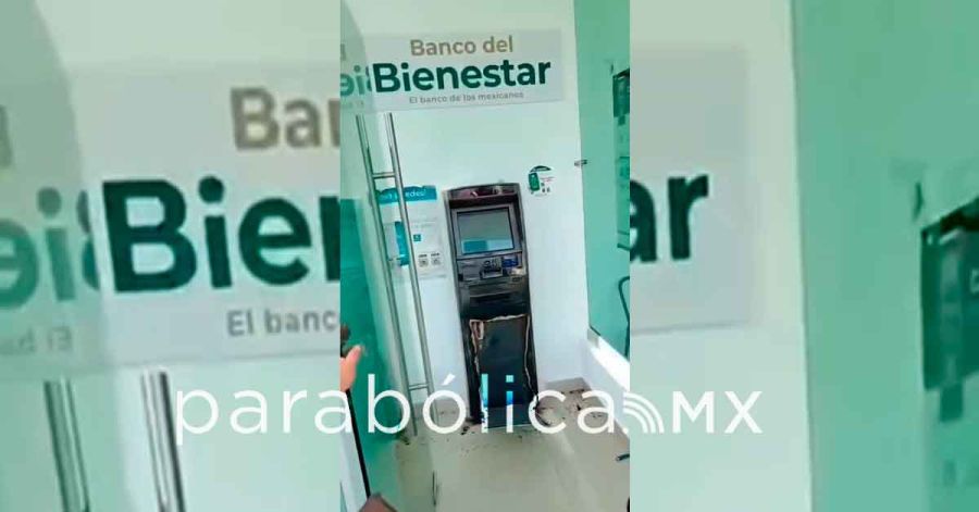 Reportan intento de robo a cajero en Banco del Bienestar en Ayotoxco de Guerrero