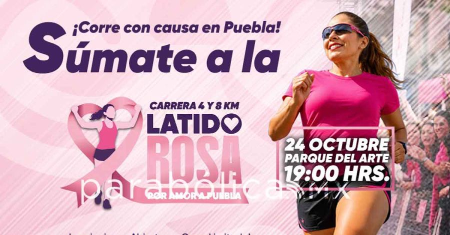Impulsa Mujeres la carrera Latido Rosa en apoyo a f&eacute;minas con c&aacute;ncer