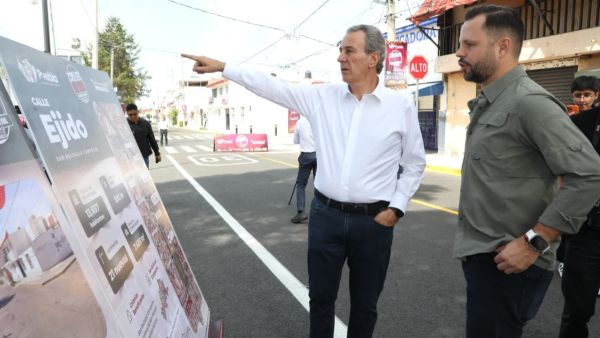 Entrega Chedraui rehabilitaci&oacute;n de la calle Ejido, en San Baltazar